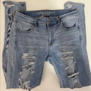 American Eagle Distressed/Ripped Jeans Size 10